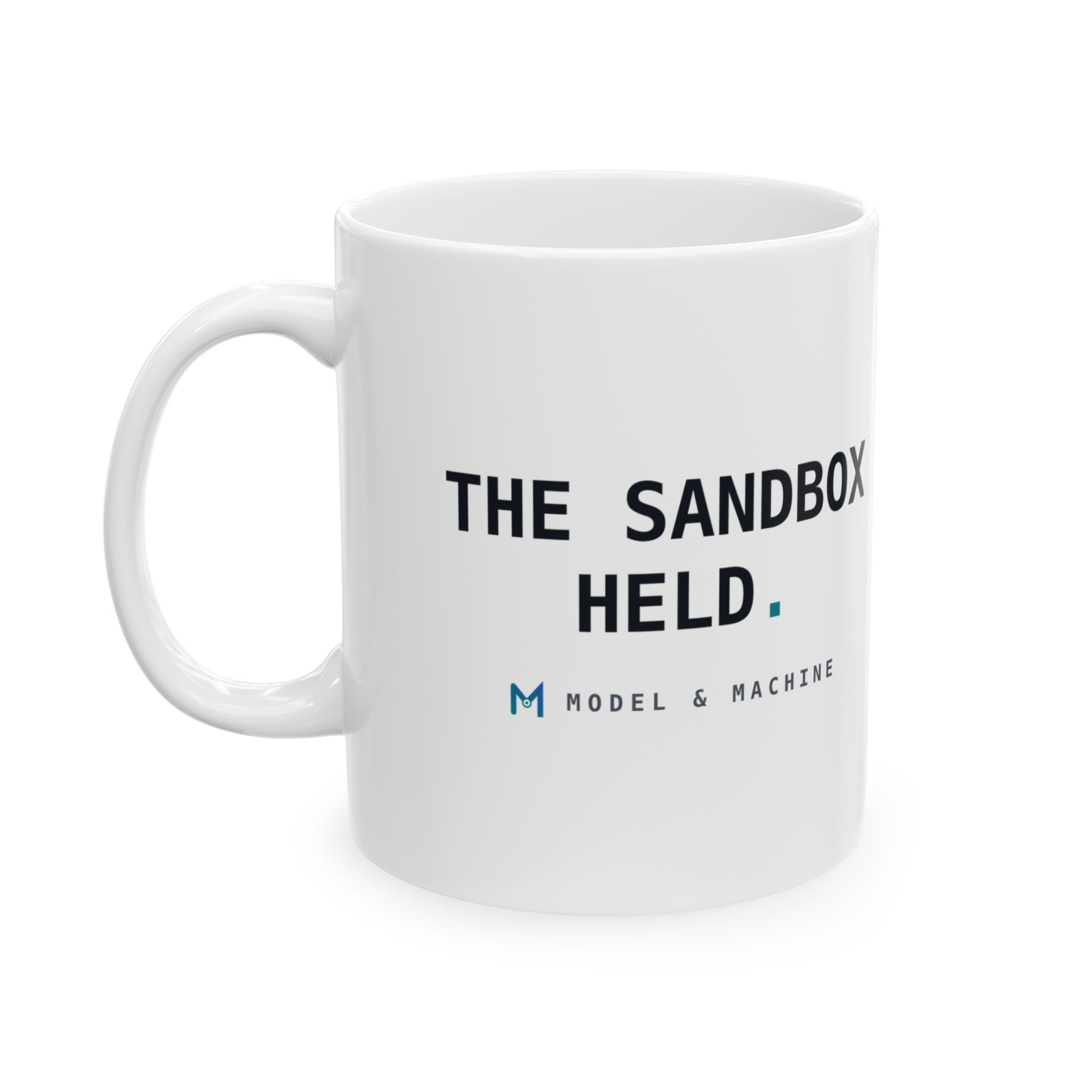 THE SANDBOX HELD. — White Mug