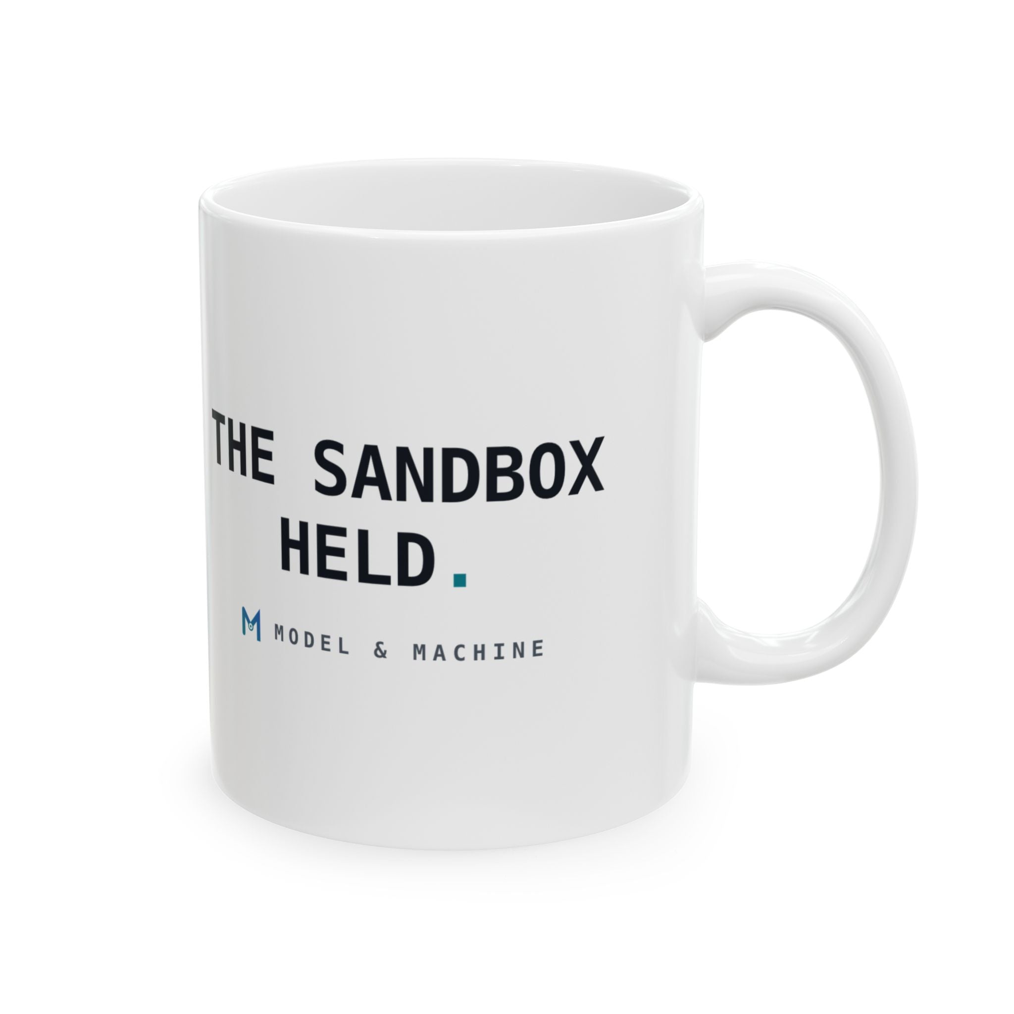 THE SANDBOX HELD. — White Mug