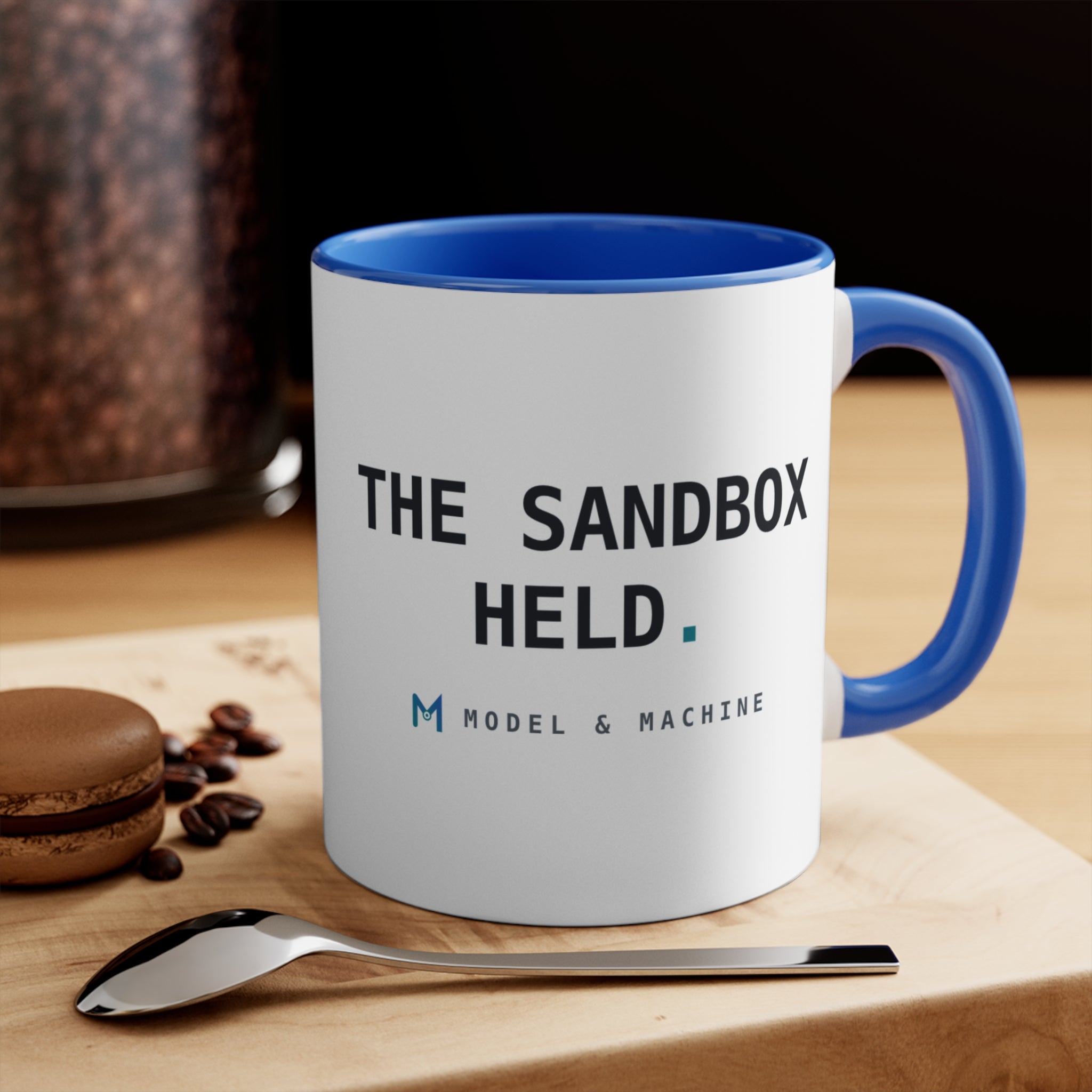 THE SANDBOX HELD. — Accent Mug