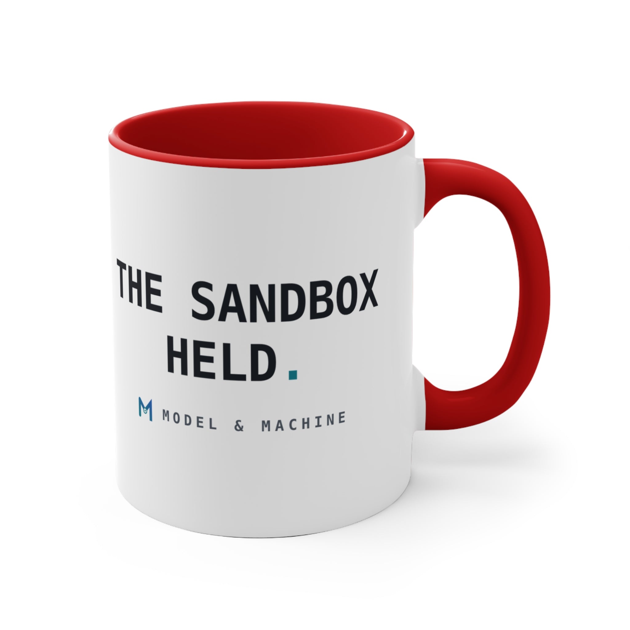 THE SANDBOX HELD. — Accent Mug