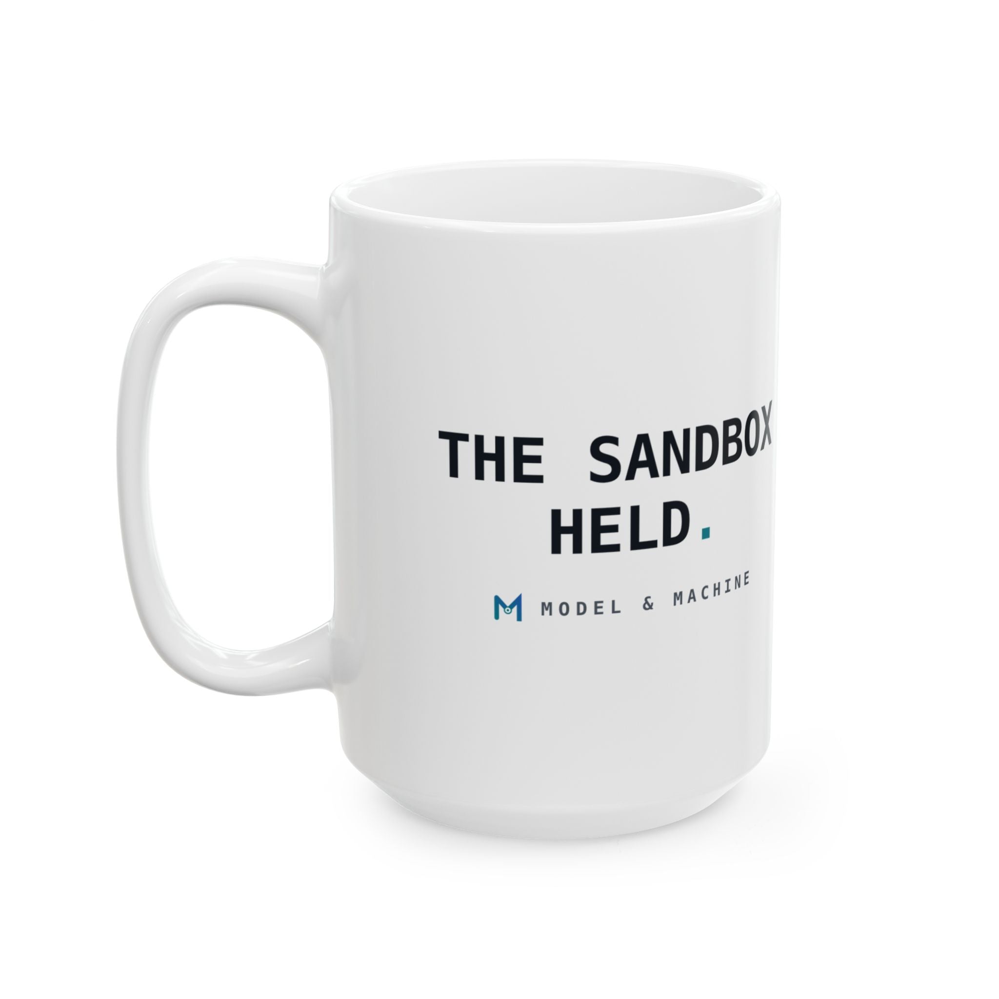 THE SANDBOX HELD. — White Mug