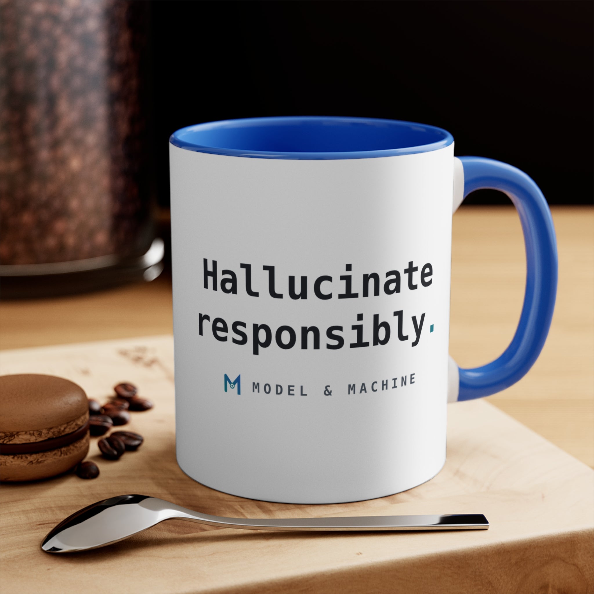 Hallucinate Responsibly. — Accent Mug
