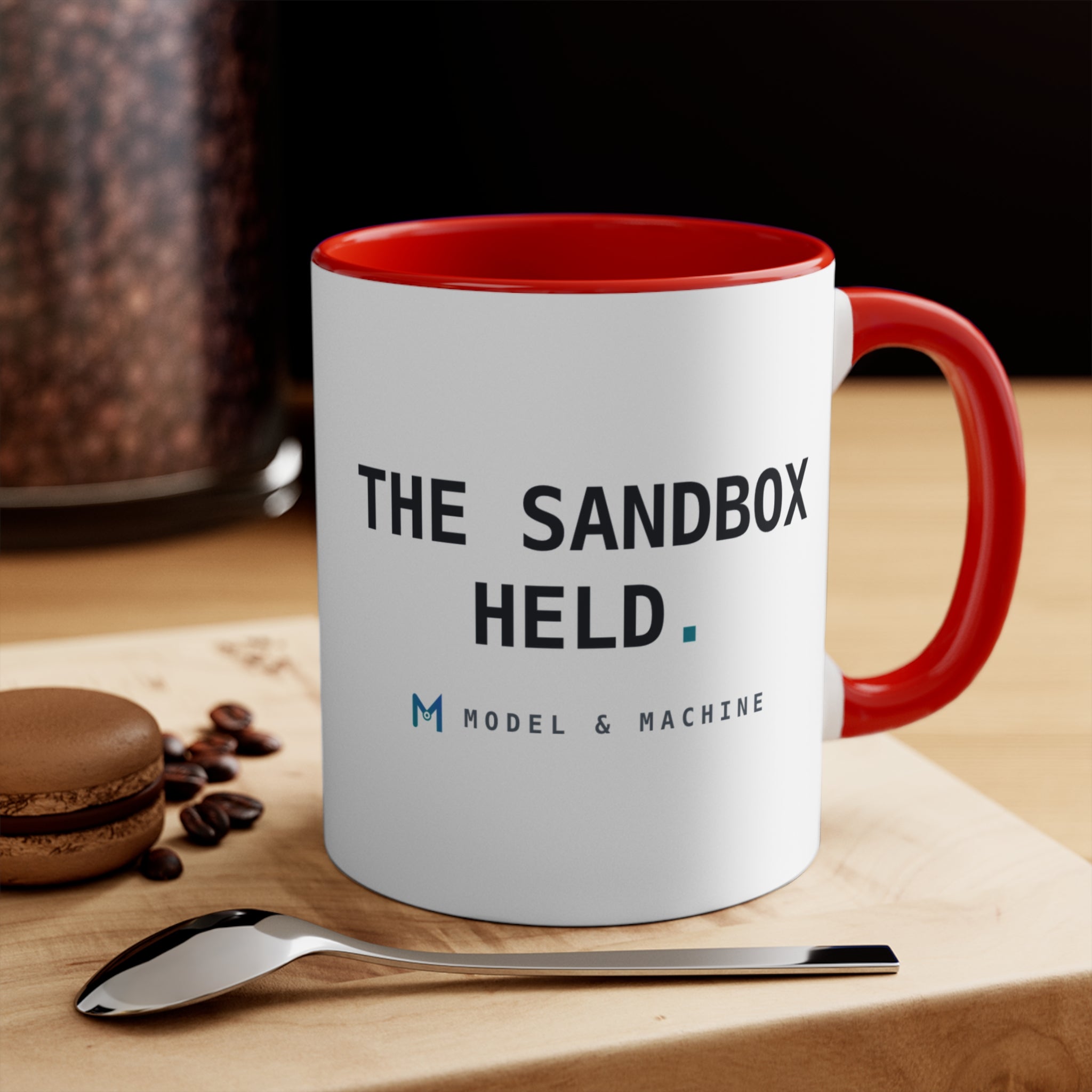 THE SANDBOX HELD. — Accent Mug