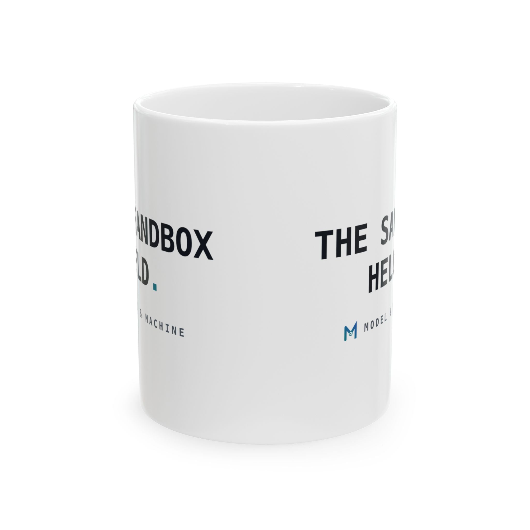 THE SANDBOX HELD. — White Mug