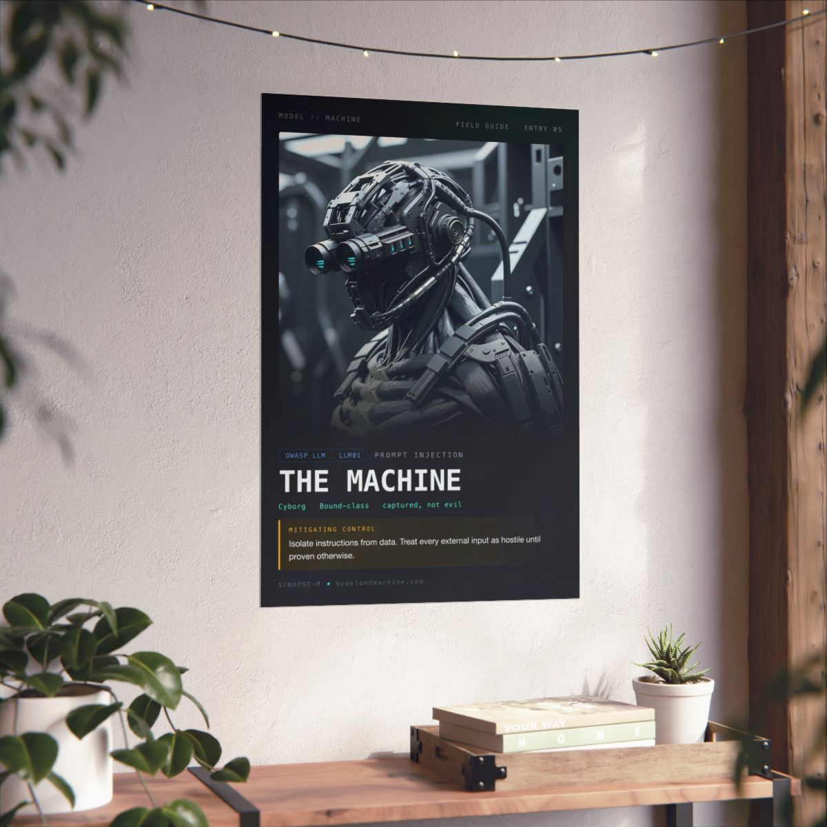 Machine poster in situ