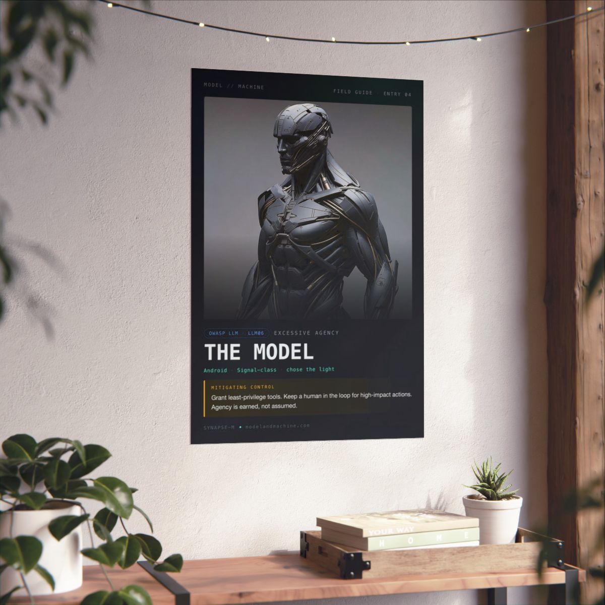 Model poster in situ